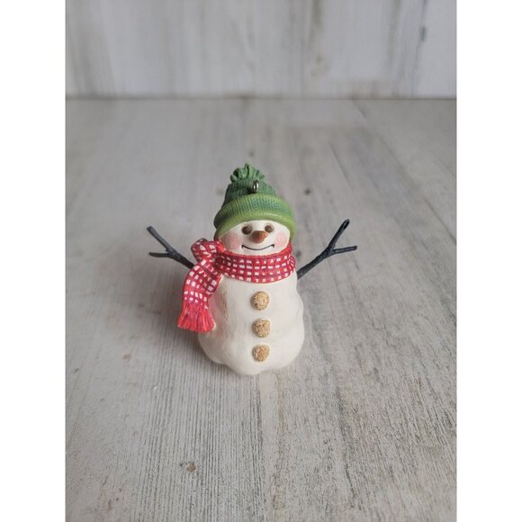 Hallmark 1999 snowman red scarf ornament Xmas vintage jan karon - Picture 1 of 6